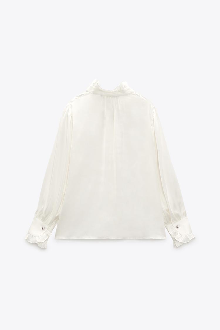 White satin blouse zara hotsell